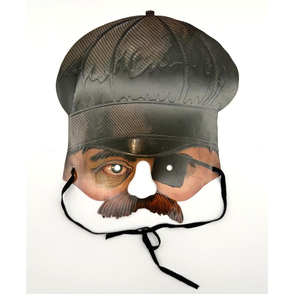 H & P England Victorian Paper Mask Mustache Man Sweep Master #14 Stockholm READ